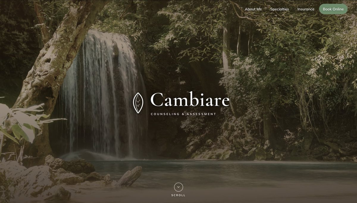 Cambiare Counseling website built by RankCTX