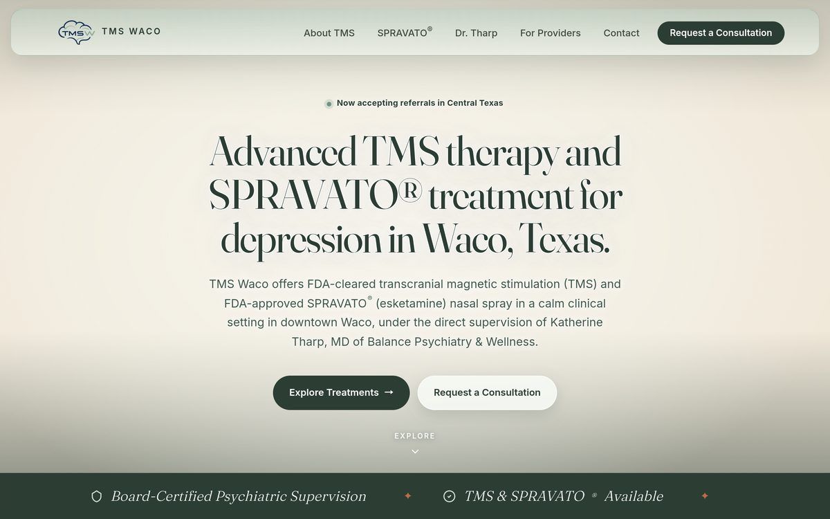 TMS Waco website